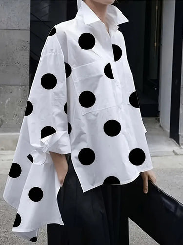 Jetson Polka Dot Top in Curvy