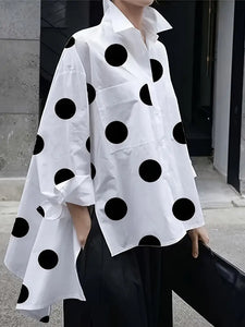 Jetson Polka Dot Top in Curvy