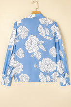 Julia Sky Blue Floral Print Blouse