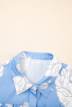 Julia Sky Blue Floral Print Blouse
