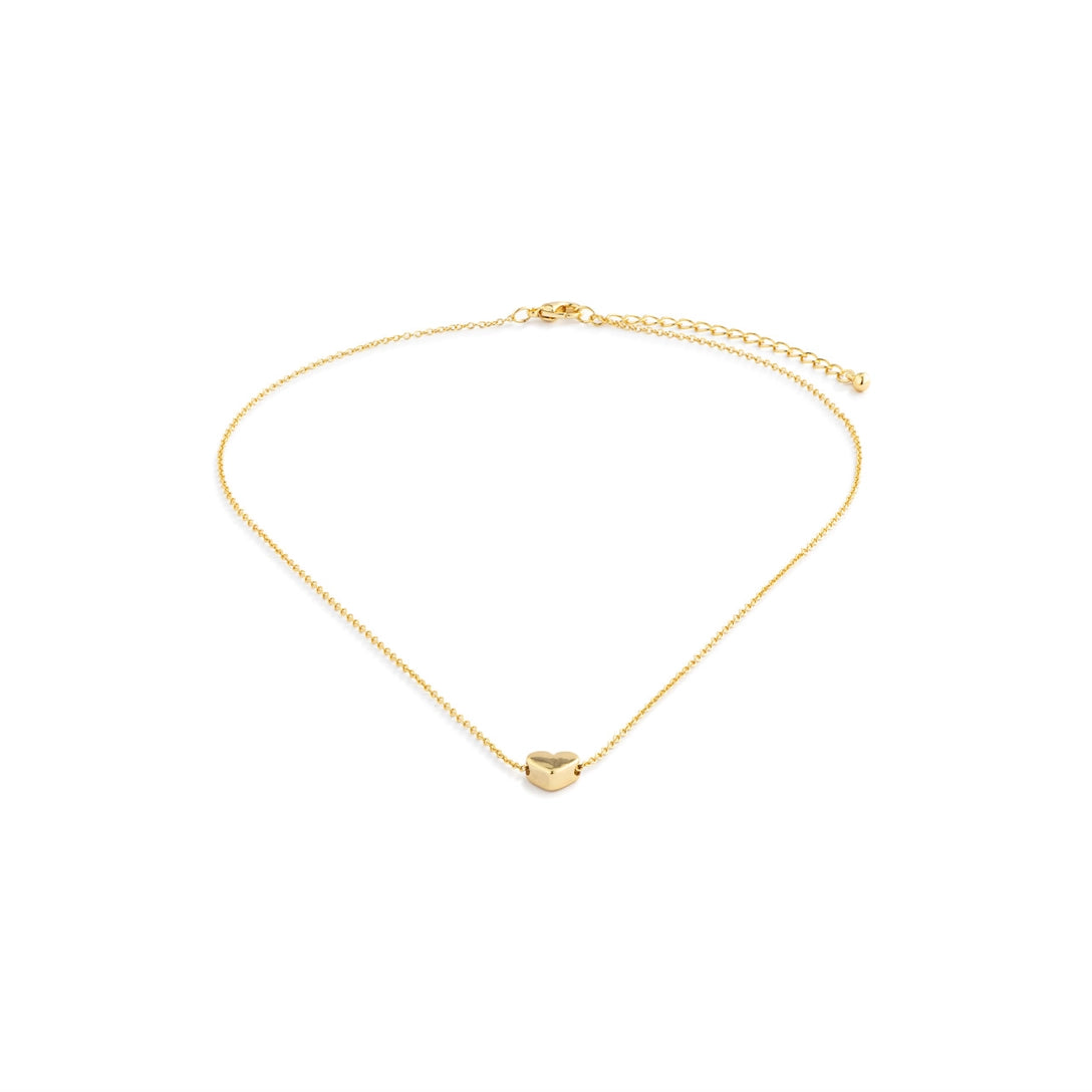 Just Because Floral Card and Gold Heart Necklace