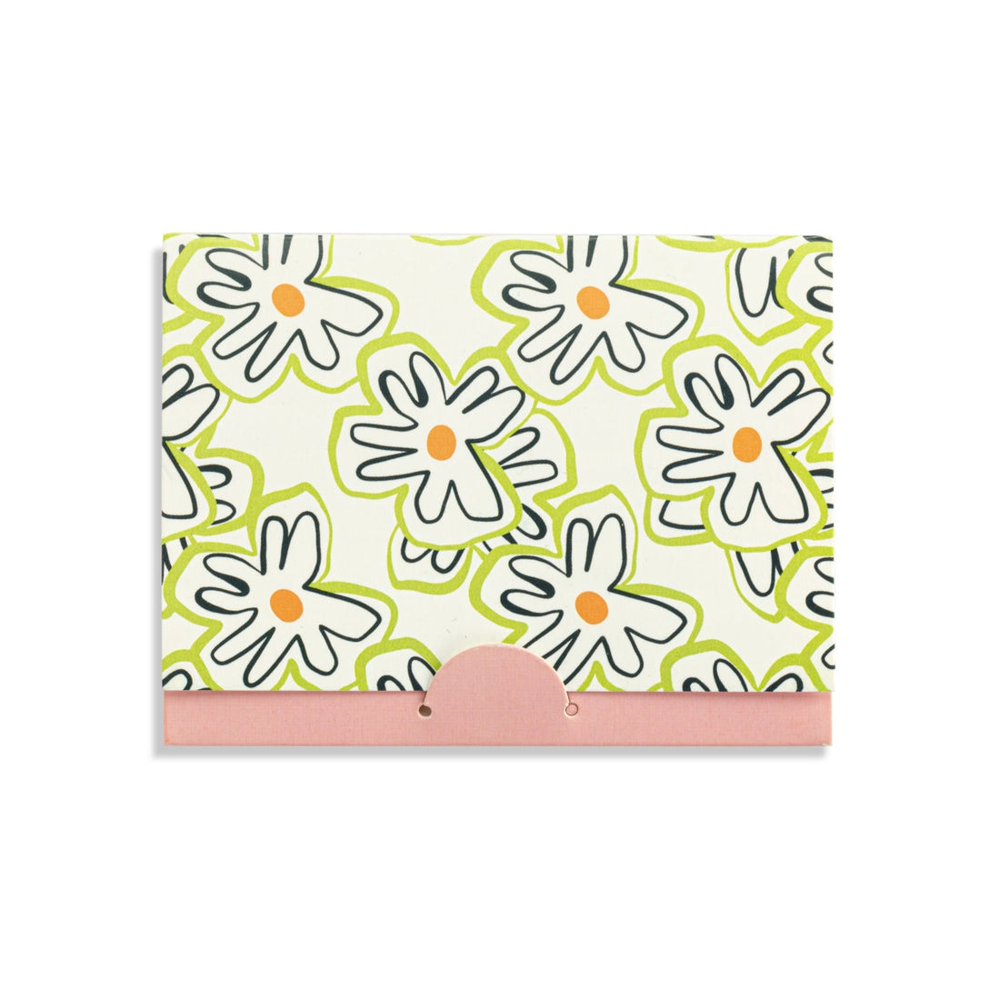 Just Because Floral Card and Gold Heart Necklace