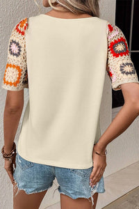 Letty Crochet Sleeve Top