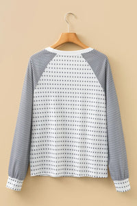 Kashton Coy Stripe Raglan Top