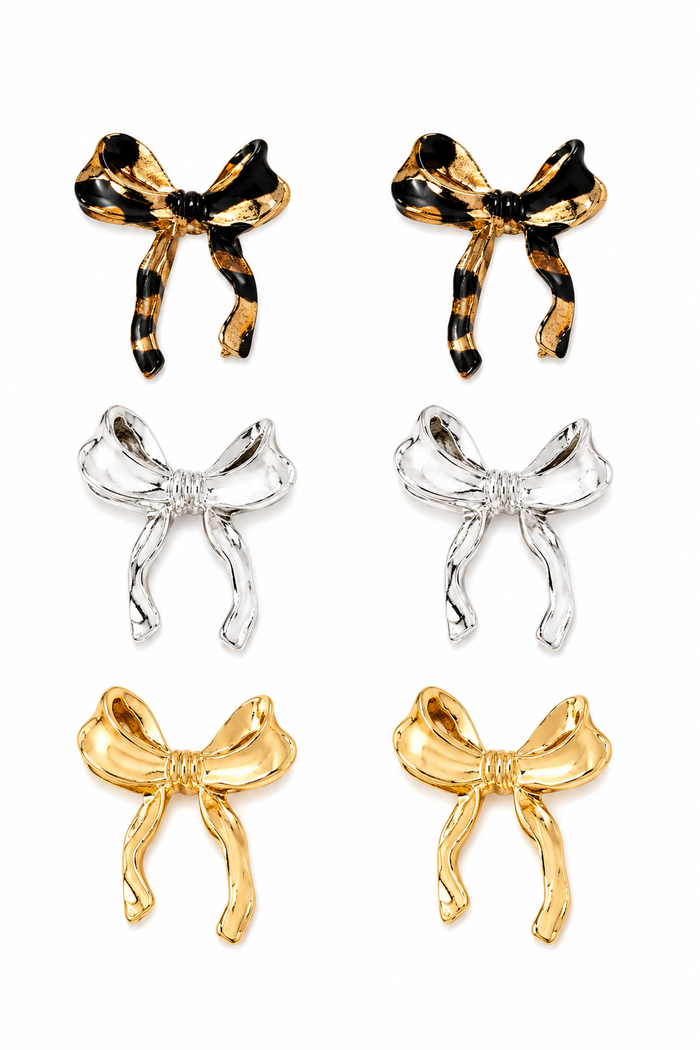 Keegan Bow Earring Set