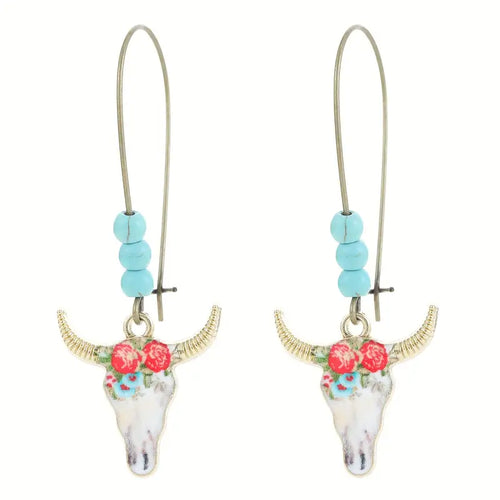 Keep It Up Bull Head Earrings