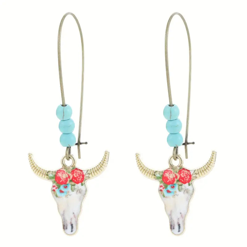 Keep It Up Bull Head Earrings