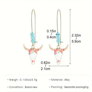 Keep It Up Bull Head Earrings