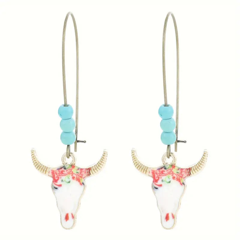 Keep It Up Bull Head Earrings