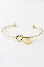 Initial Knot Cuff Bracelet