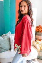 Laine Floral Bow Baggy Sweatshirt