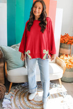 Laine Floral Bow Baggy Sweatshirt