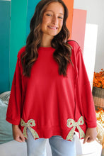 Laine Floral Bow Baggy Sweatshirt