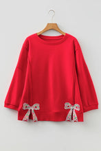 Laine Floral Bow Baggy Sweatshirt