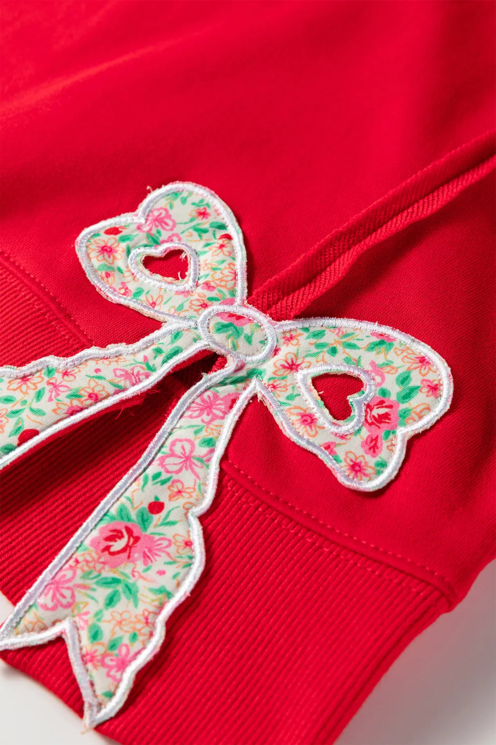 Laine Floral Bow Baggy Sweatshirt