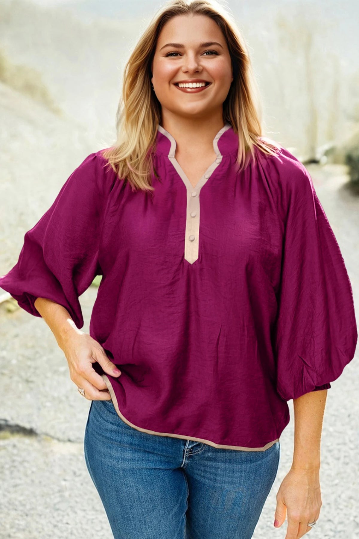 Lakelynn Grace Curvy Top