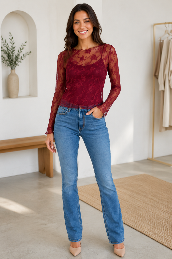 Layered In Love Lace Top