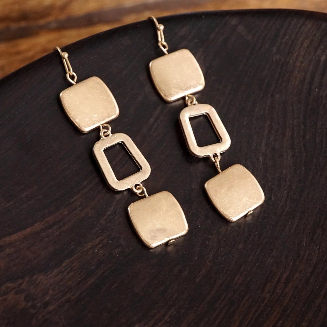 Leslie Boho Square Dangle Earrings