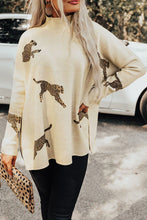 Lilian Cheetah Split Hem Sweater