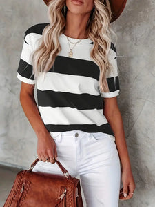 Lily James Striped Tee