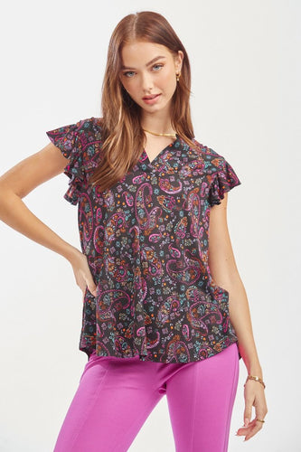 Dear Scarlett Flutter Sleeve Zoe Top