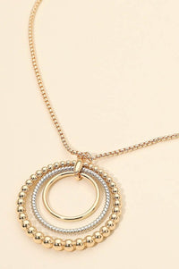 Lone Bubble Layered Ring Necklace