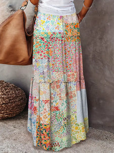 Lottie Patchwork Print Skirt