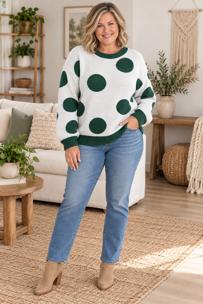 Lucky Little Dots Sweater Curvy