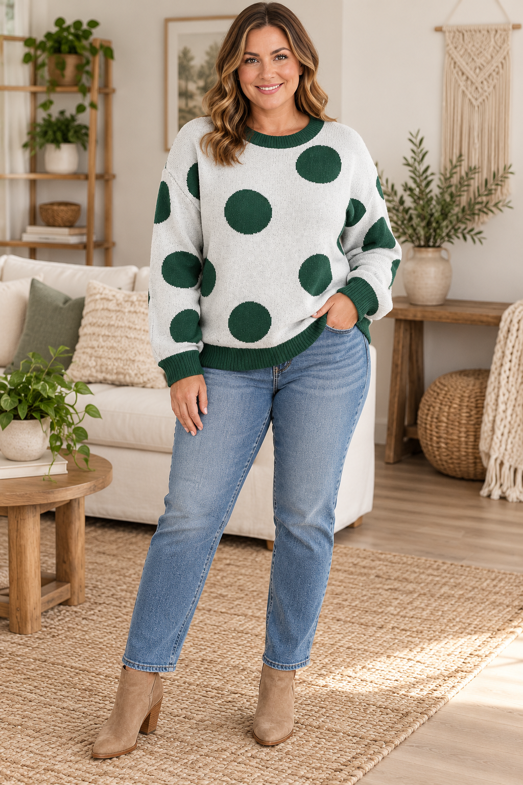 Lucky Little Dots Sweater Curvy