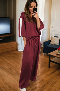 Lunar Varsity Striped Sweatpants Set