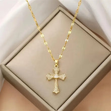 Make Life Easy Cross Necklace