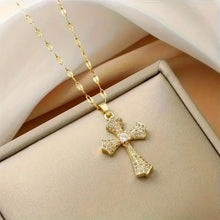 Make Life Easy Cross Necklace