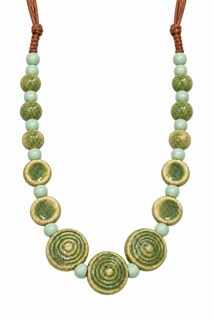 Meadow Mint Ceramic Necklace
