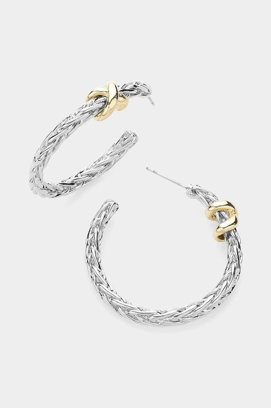Mercel Crisscross Hoop Earrings