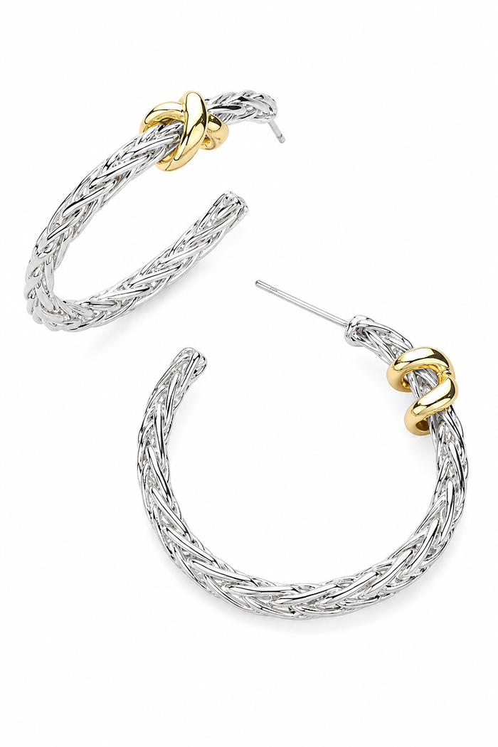Mercel Crisscross Hoop Earrings