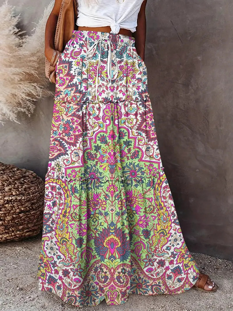 Millie Floral Print Maxi Skirt