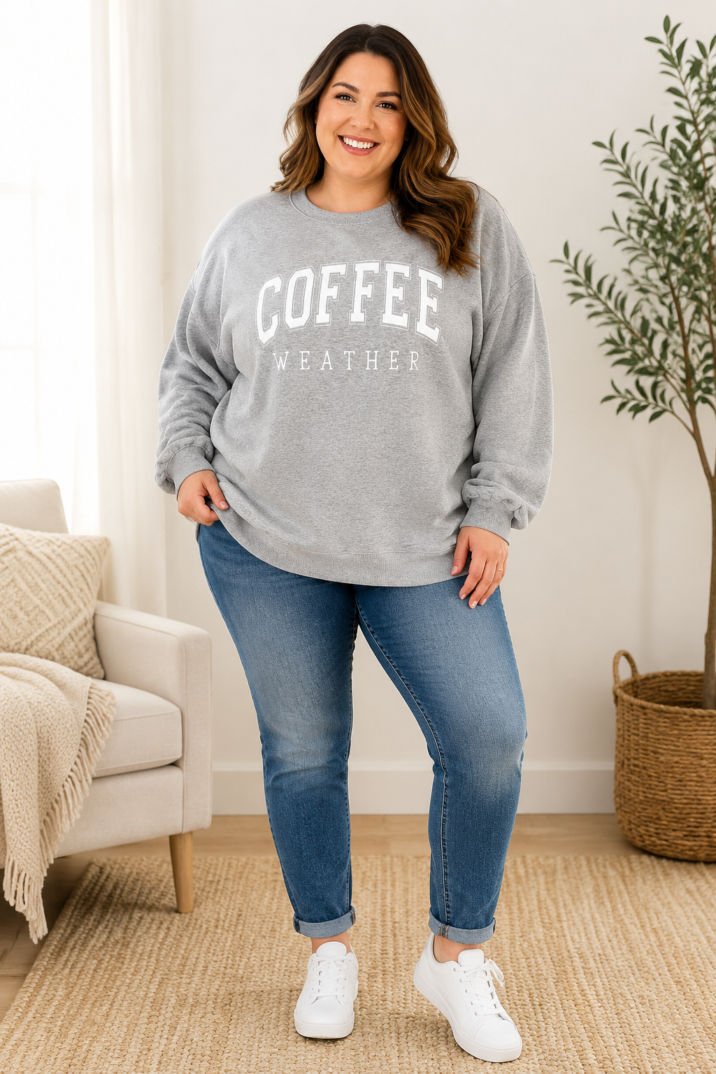 Morning Brew Sweatshirt in Curvy