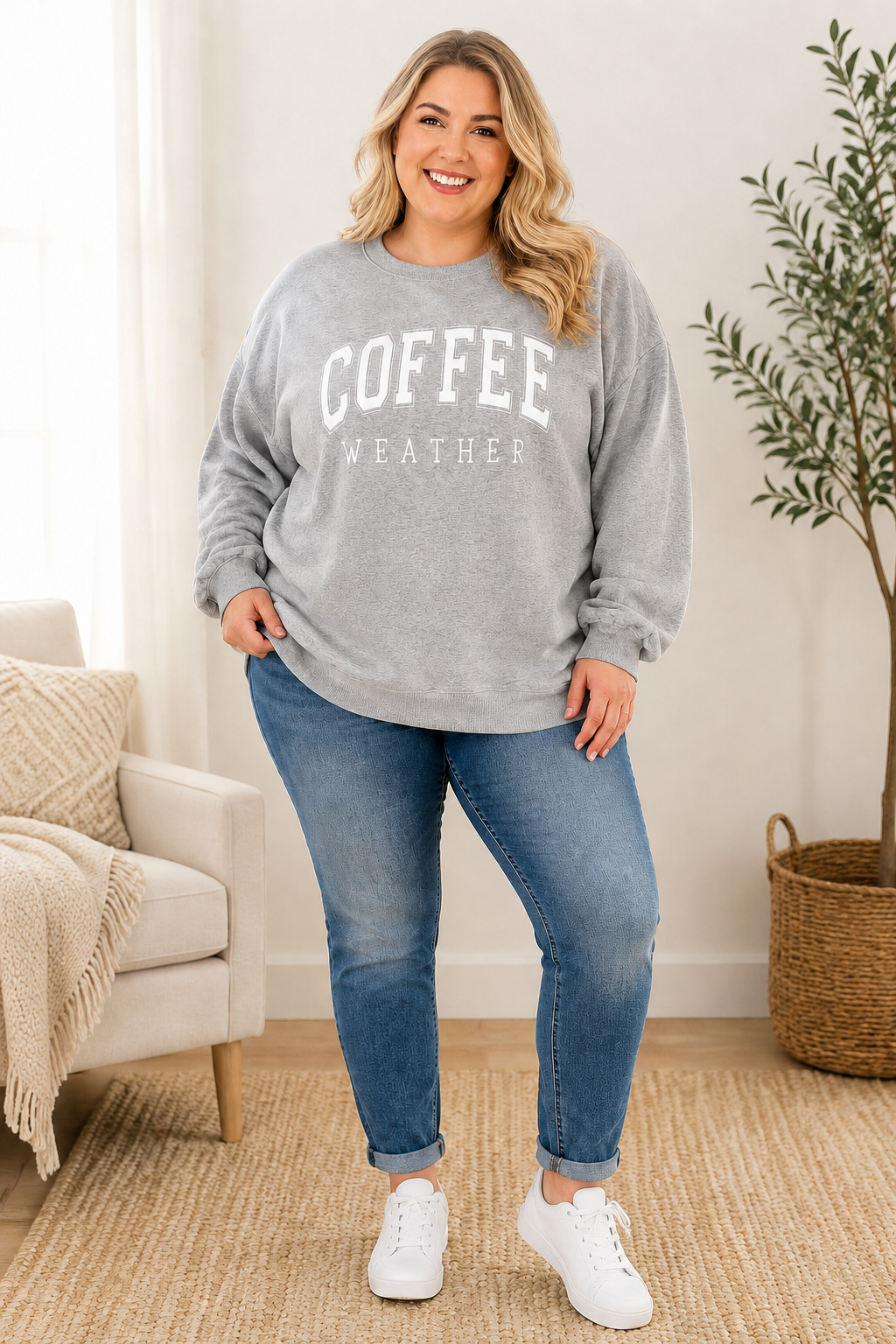 Morning Brew Sweatshirt in Curvy