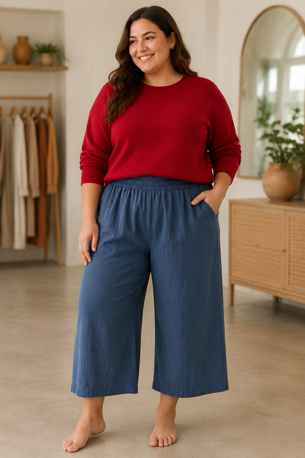 Nantucket Navy Pants in Curvy