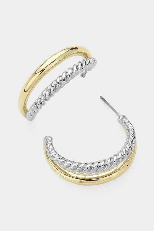 Nelle Split Hoop Earrings