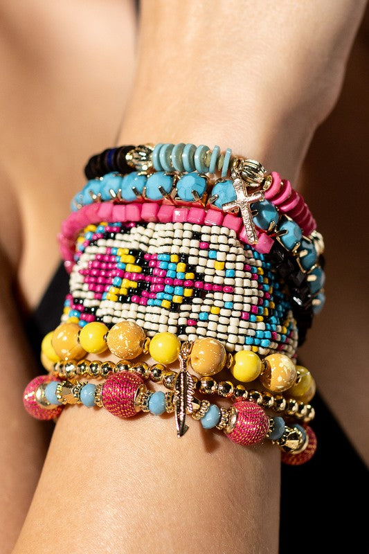 Neve Scarlett Stretch Bracelet with Charms