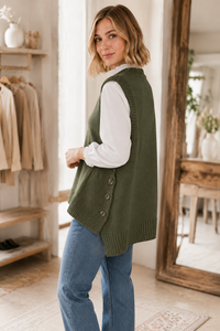 Olive Hearth Sweater Vest