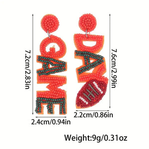 Orange Game Day Earrings