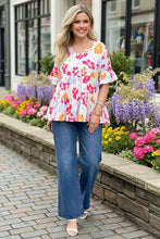 Poppy Floral Print Top in Curvy