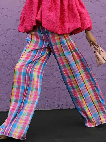 Power In Pattern Plaid Pants
