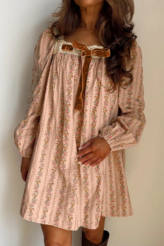 Prairie Velvet Bow Dress