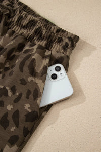 Quincy Leopard Raw Seam Pant Set