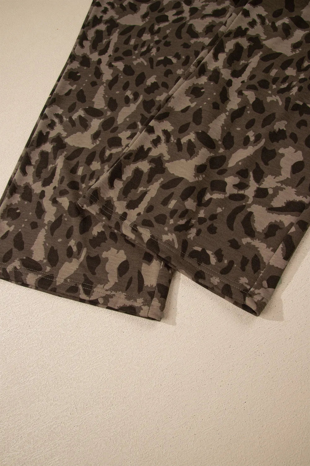 Quincy Leopard Raw Seam Pant Set