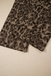 Quincy Leopard Raw Seam Pant Set