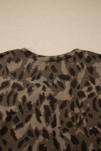 Quincy Leopard Raw Seam Pant Set